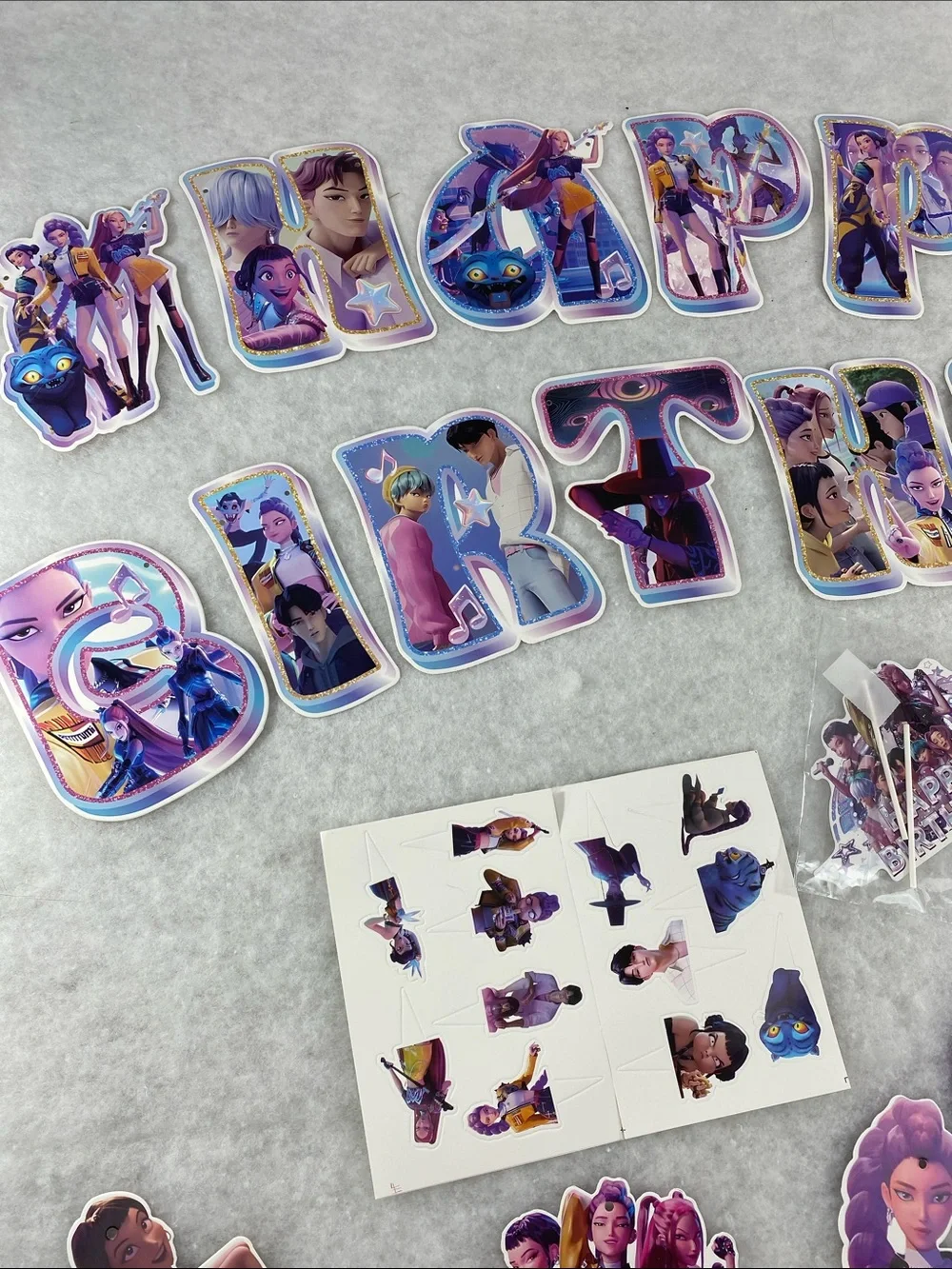 Birthday Party Décor Set Korean idol demon hunters decor set anime